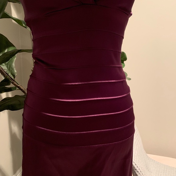 Purple Deep V Cocktail dress - Picture 2 of 3